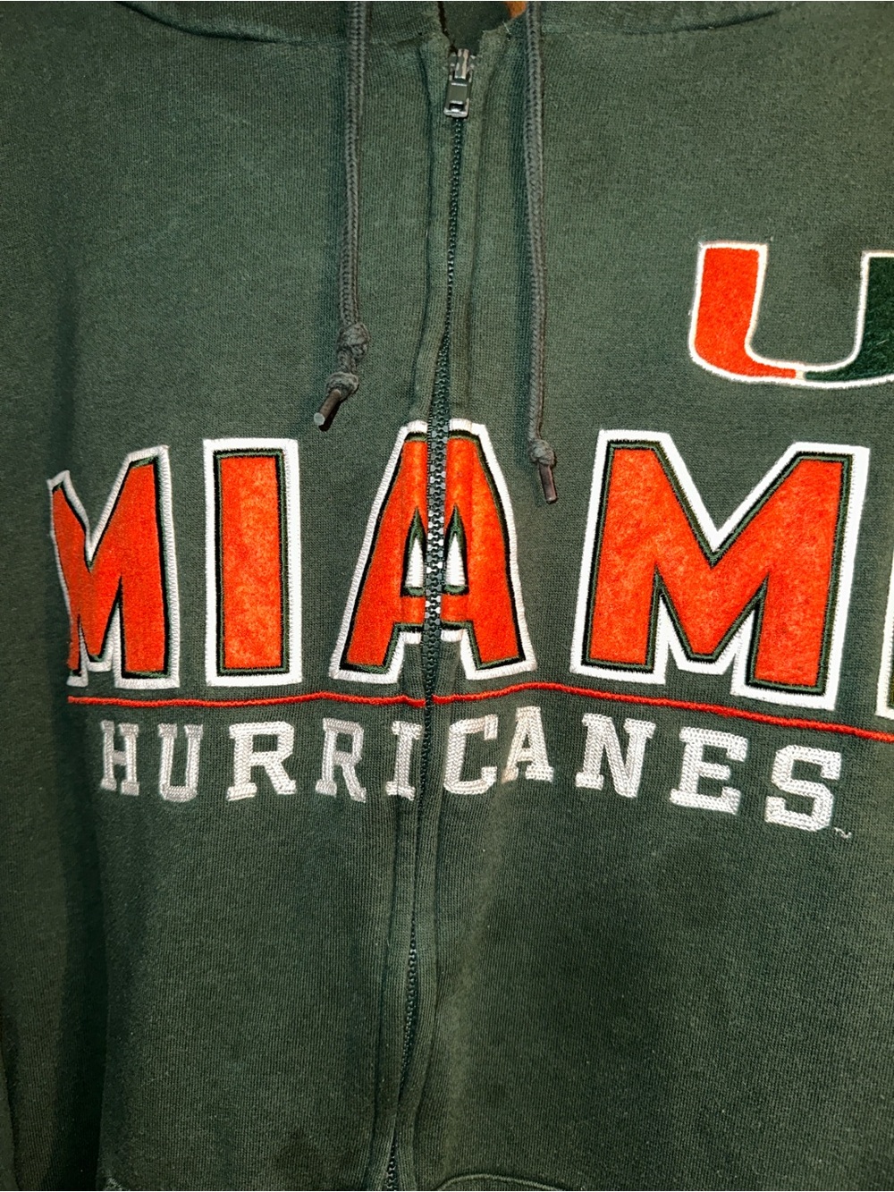 Jansport Green University of Miami Patch Sweatshirt - Picture 2 of 5
